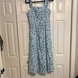 Draper James Blue and White Floral Dress